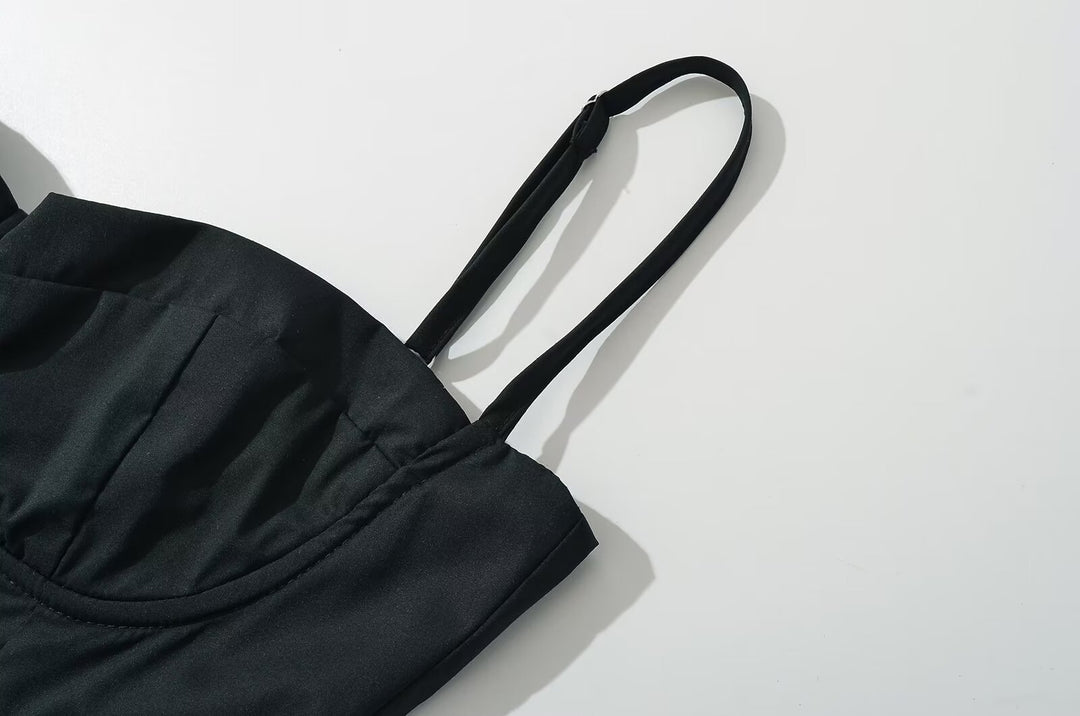 Super Fairy House Retro Waist Trimming Spaghetti Straps Large Skirt