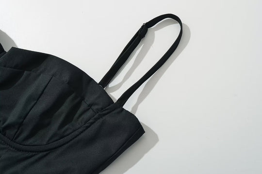 Super Fairy House Retro Waist Trimming Spaghetti Straps Large Skirt