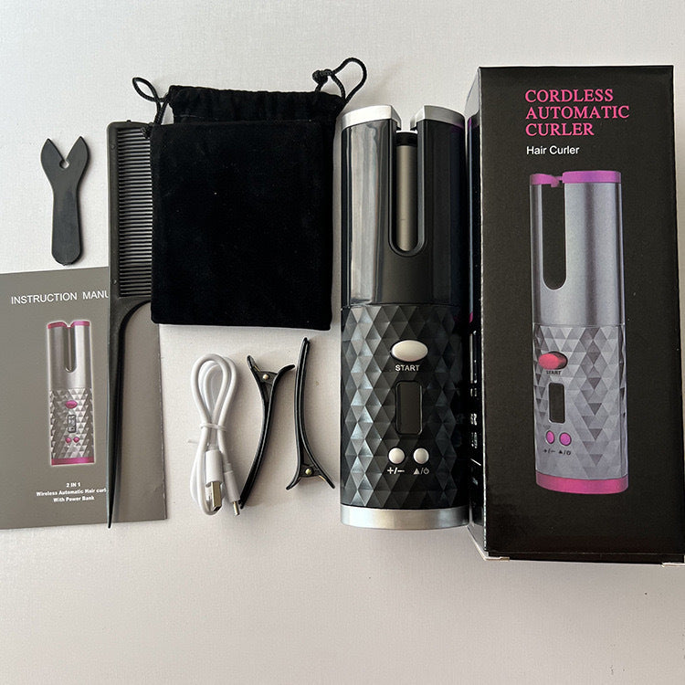 [Men and Women Neutral] Wireless Charging Hair Curler Electric Hair Curler Automatic Non-Ironing Bean Bag Curly Hair Curling Device