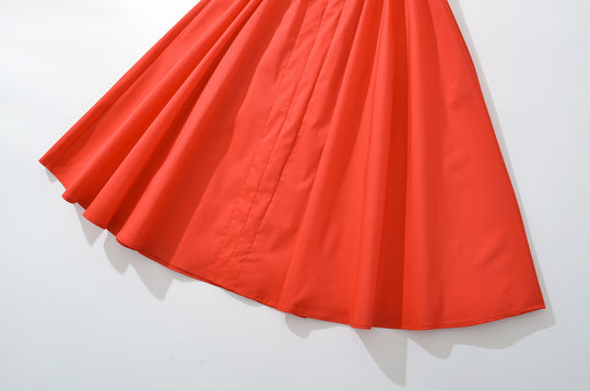 Super Fairy House Retro Waist Trimming Spaghetti Straps Large Skirt