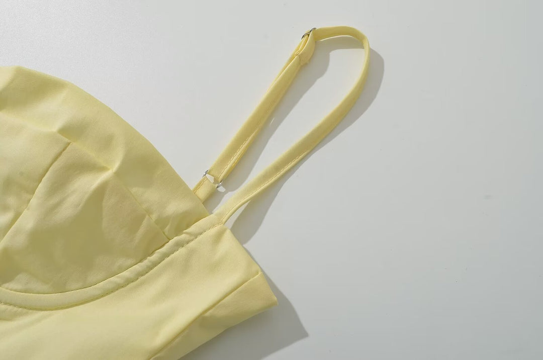 Super Fairy House Retro Waist Trimming Spaghetti Straps Large Skirt