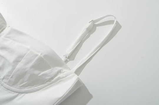 Super Fairy House Retro Waist Trimming Spaghetti Straps Large Skirt