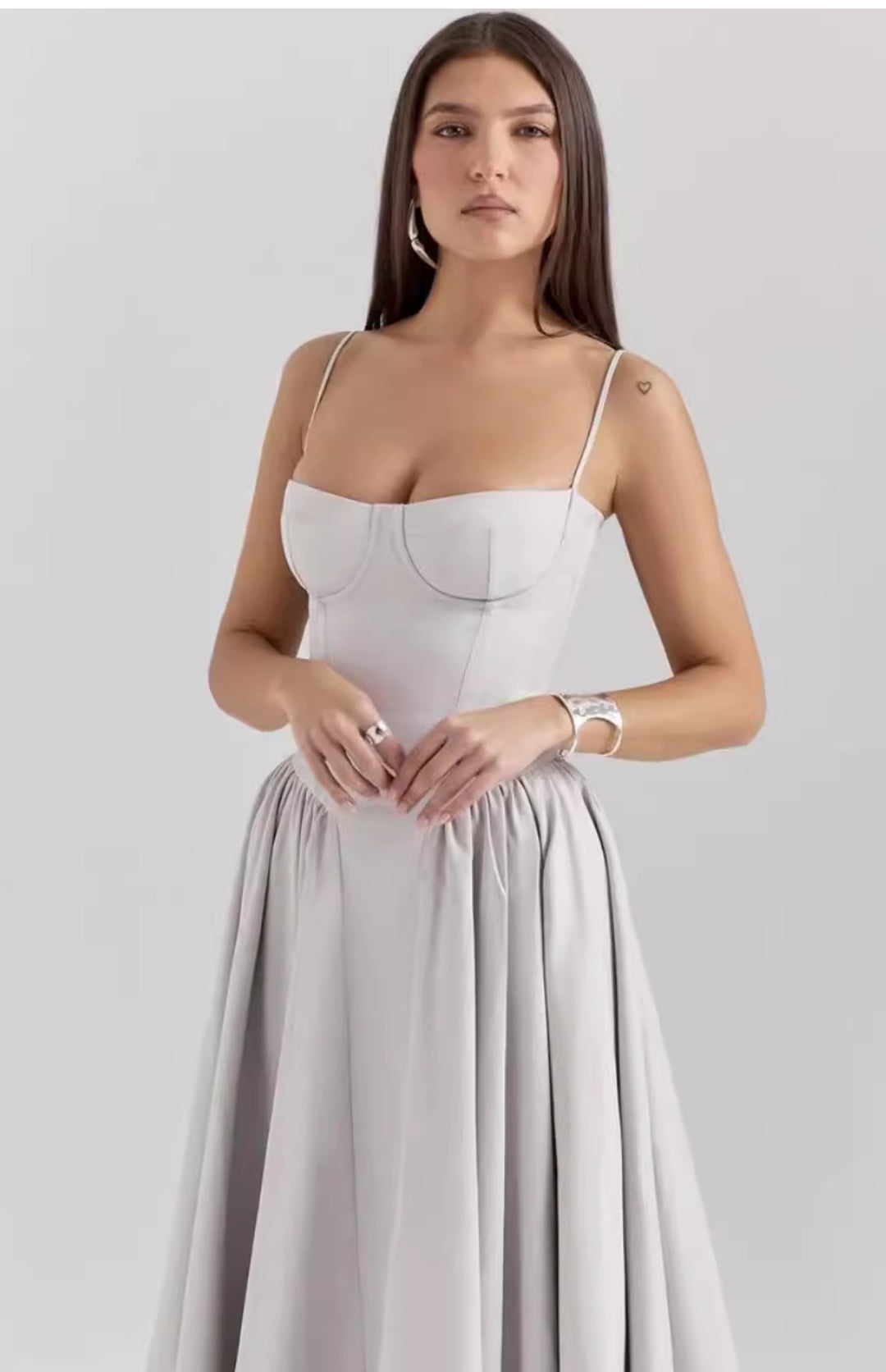 Super Fairy House Retro Waist Trimming Spaghetti Straps Large Skirt