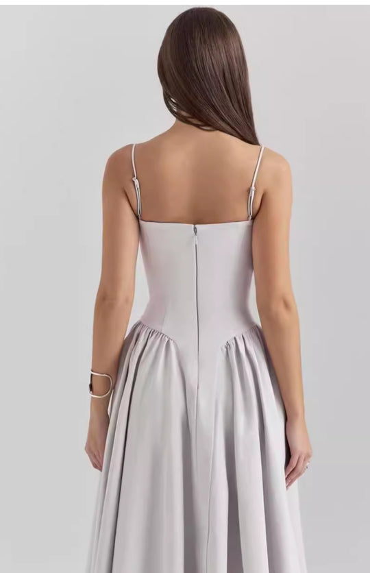 Super Fairy House Retro Waist Trimming Spaghetti Straps Large Skirt