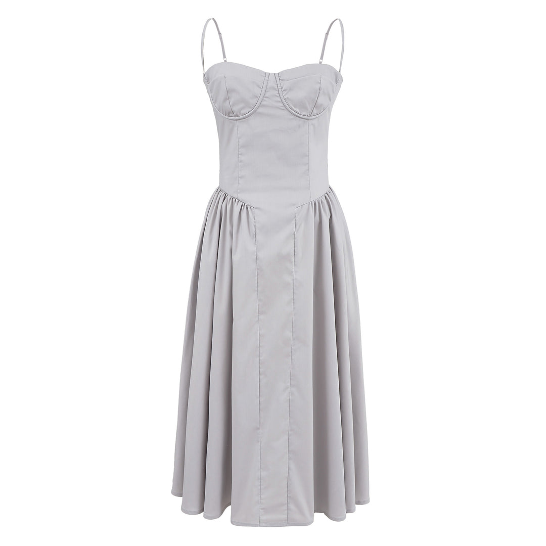 Super Fairy House Retro Waist Trimming Spaghetti Straps Large Skirt