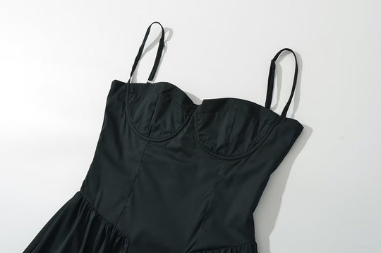 Super Fairy House Retro Waist Trimming Spaghetti Straps Large Skirt