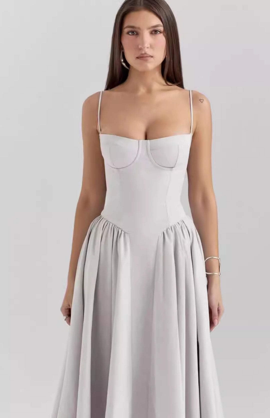 Super Fairy House Retro Waist Trimming Spaghetti Straps Large Skirt