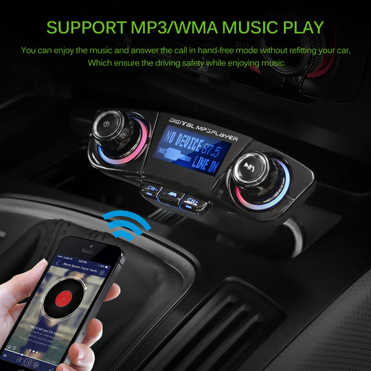 BT06 Car FM Transmitter - Wireless Bluetooth Audio Receiver