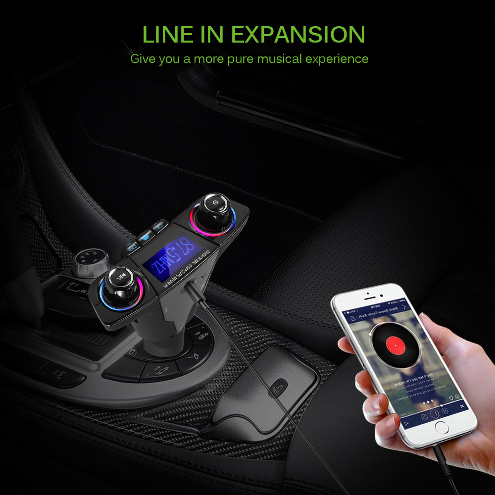 BT06 Car FM Transmitter - Wireless Bluetooth Audio Receiver