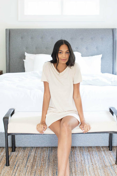 WOMEN'S ORGANIC PIMA COTTON T-SHIRT DRESS.