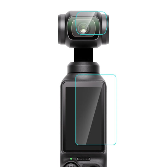 For DJI OSMO Pocket 3 PULUZ 9H 2.5D HD Tempered Glass Lens Protector +