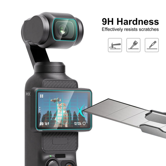 For DJI OSMO Pocket 3 PULUZ 9H 2.5D HD Tempered Glass Lens Protector +