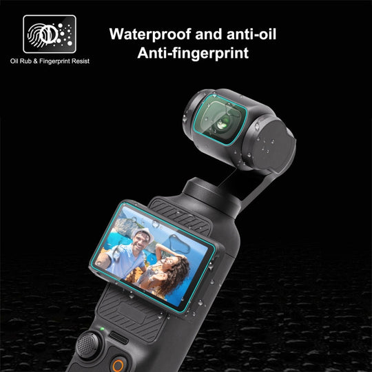 For DJI OSMO Pocket 3 PULUZ 9H 2.5D HD Tempered Glass Lens Protector +