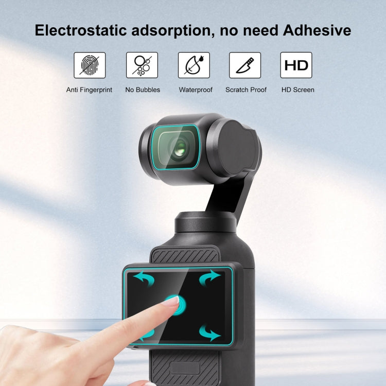 For DJI OSMO Pocket 3 PULUZ 9H 2.5D HD Tempered Glass Lens Protector +