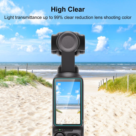 For DJI OSMO Pocket 3 PULUZ 9H 2.5D HD Tempered Glass Lens Protector +