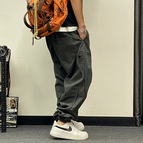 Plus Size Japanese Streetwear Oversize Cargo Pants Men Clothing