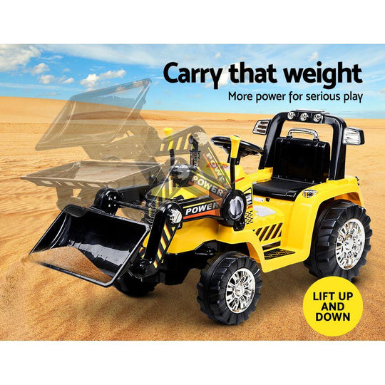 Rigo Kids Electric Ride On Car Bulldozer Digger Loader Remote 6V