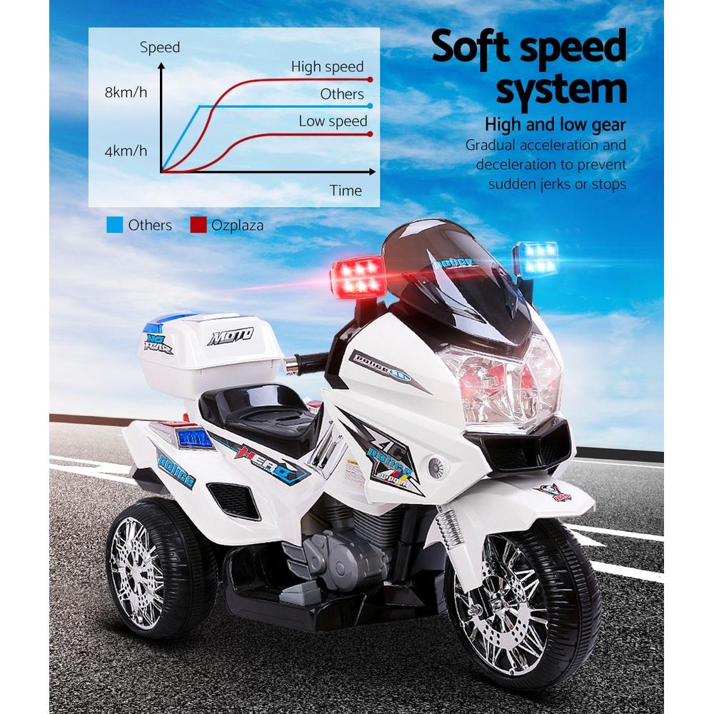 Rigo Kids Electric Ride On Patrol Police Car BMW-Inspired S1K 6V