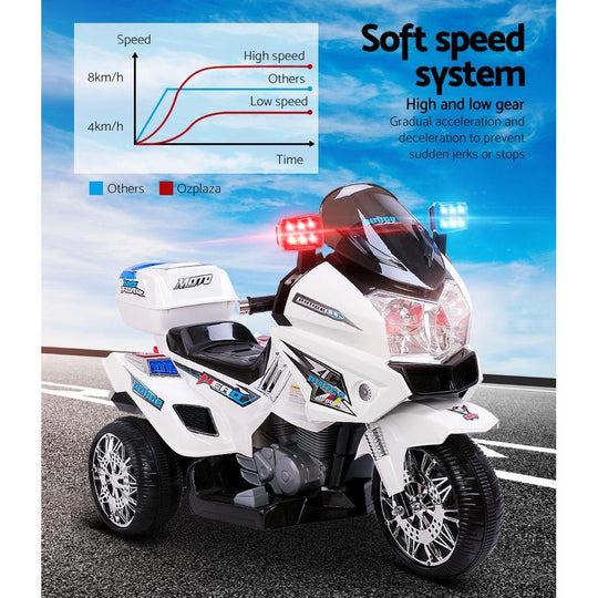 Rigo Kids Electric Ride On Patrol Police Car BMW-Inspired S1K 6V