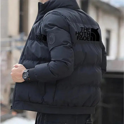 2024Men's Padded Cotton Jacket, Tiger Head Logo, Short, Thick, Casual,