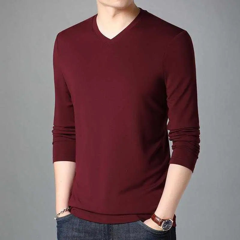 Oversize Smooth Shirts for Men 2023 New Arrival Jersey V-neck