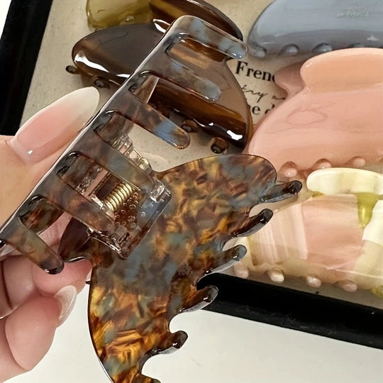 Elegant Acetate Hair Claw Medium Size Sweet Hair Clip Shark Clip Women