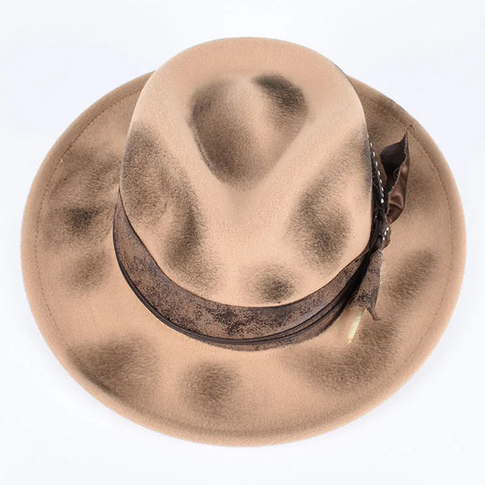 Vintage Feather Fedora Felt Hat Women Men Gentleman Hats New Autumn Casual Wide Brim Black Top Hat British Men's  Jazz Cap