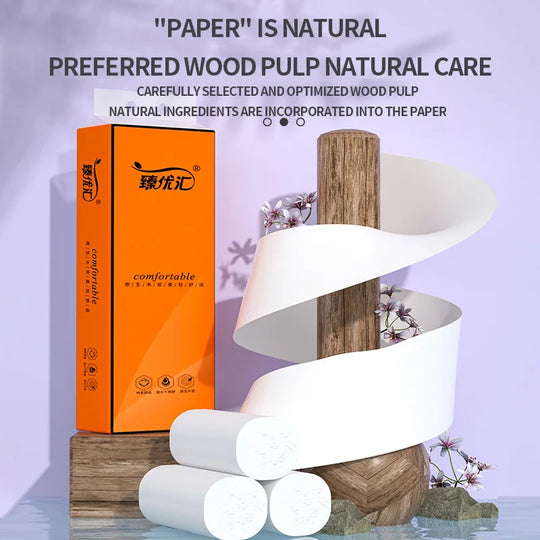 48 rolls of household toilet paper hand towel toilet paper integral paper towel log rolls coreless rolls