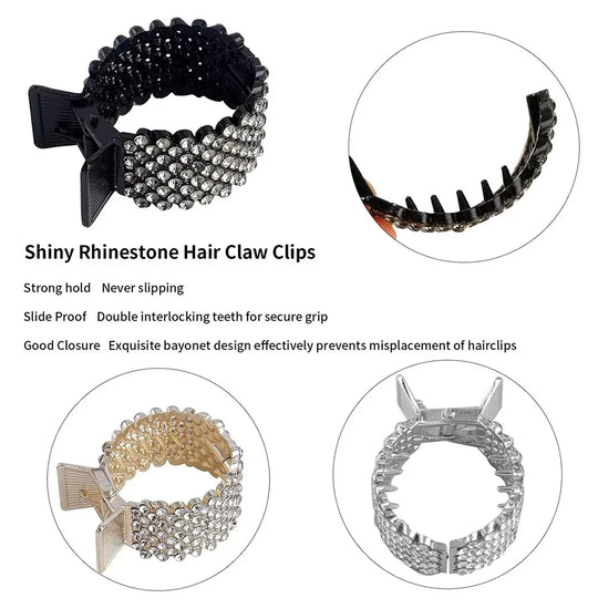 Fashion Pearl Rhinestone Metal Hair Clip Women Girls Mini High