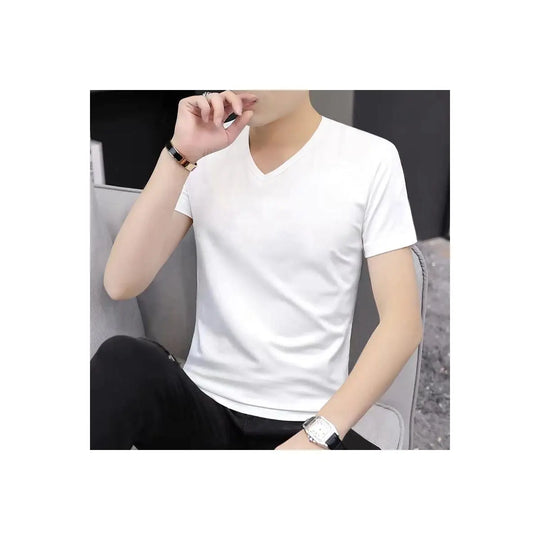 Luxurious Men's Short Sleeve T-Shirt for Summer 2023 V Neck