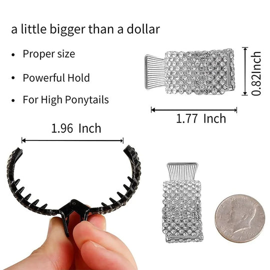 Fashion Pearl Rhinestone Metal Hair Clip Women Girls Mini High