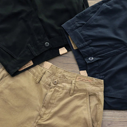 Chino pants men's AMI Kaji retro work clothes khaki pants men's cotton