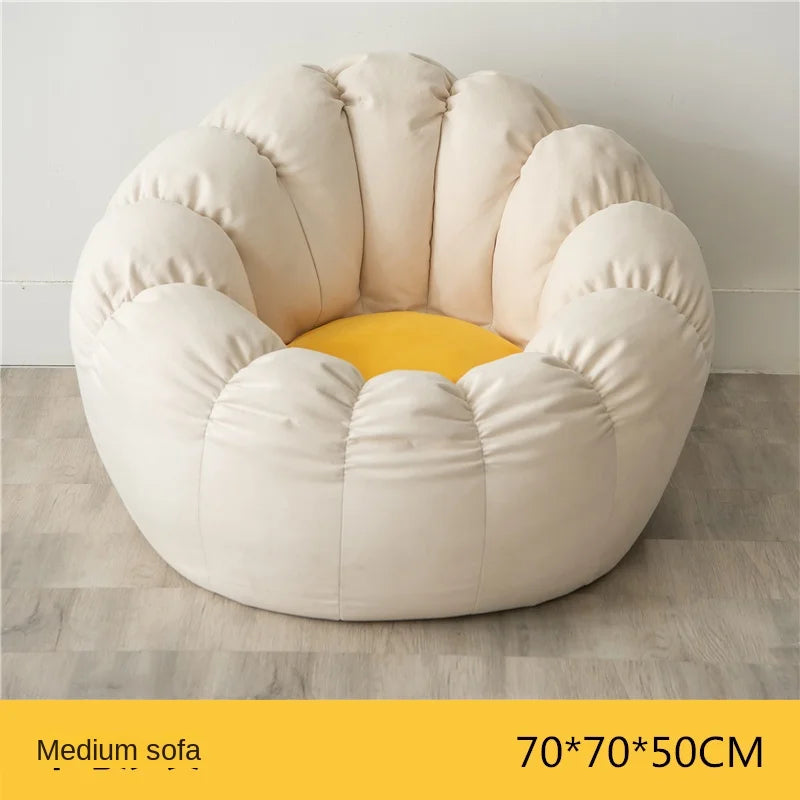 Lazy Sofa Single Seat Sleep rest Sofa Tatami Furniture sofas for living room comfortable Lazy Sofa Bean Bag Sofa with Stool