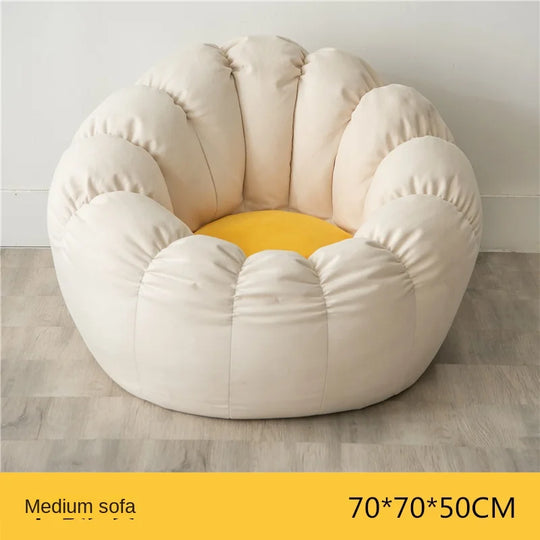 Lazy Sofa Single Seat Sleep rest Sofa Tatami Furniture sofas for living room comfortable Lazy Sofa Bean Bag Sofa with Stool
