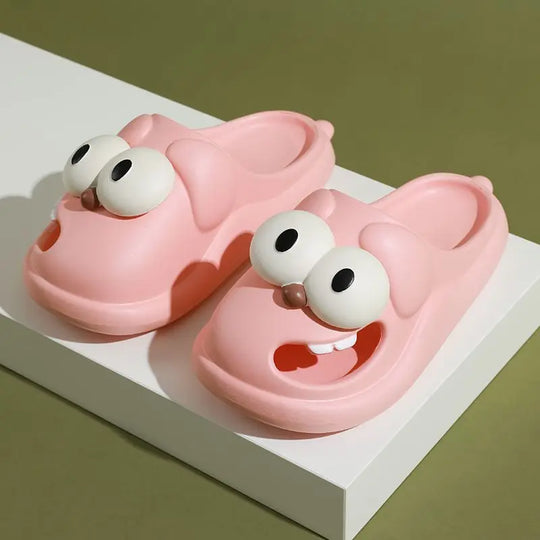 Eyeshine Large Eye Women Slippers Waterproof Lightweight Shower Sandals Fashion House Slippers Lovely Cozy Unisex Cartoon Slipper