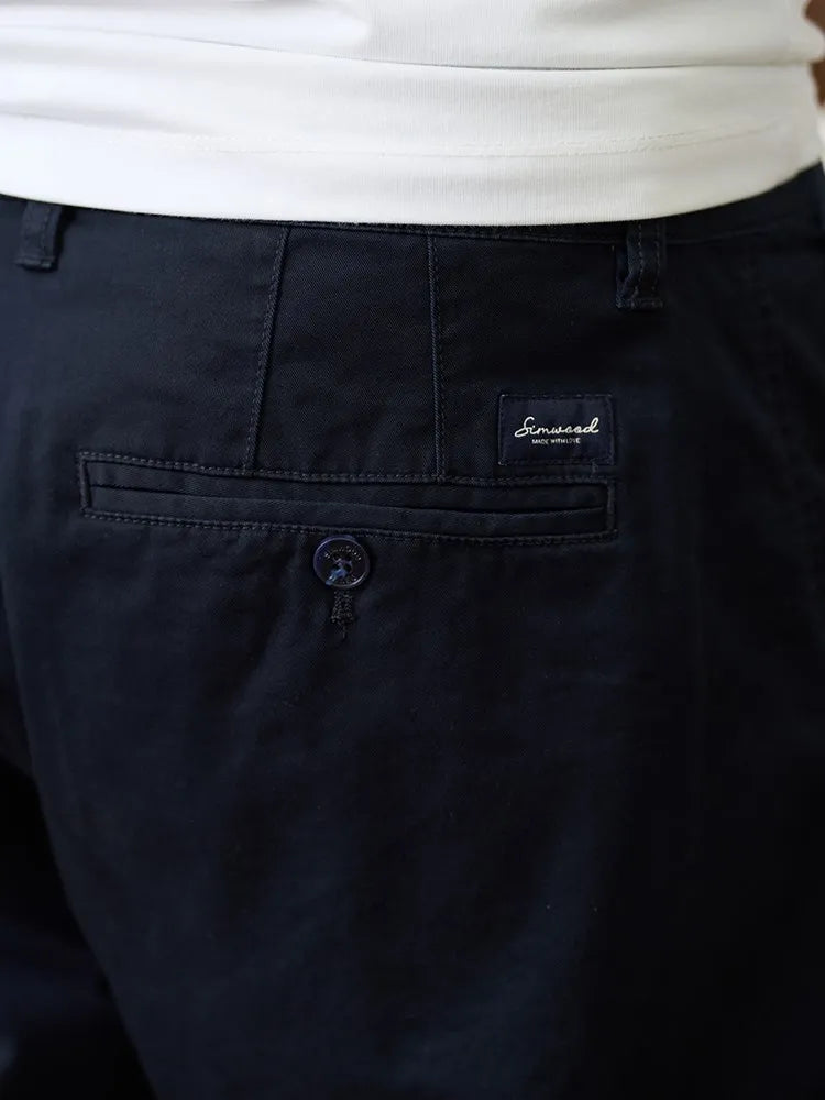 SIMWOOD 2024 Autumn New Comfortable Tapered Chinos Pants Men 250gsm