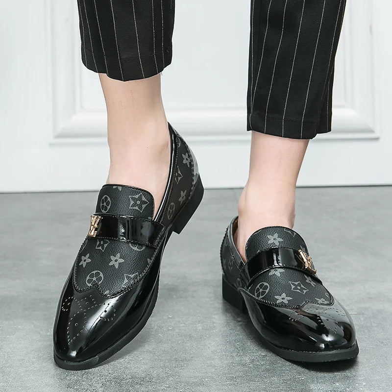 Summer British Slip-On Small Leather Shoes for Men, Lazy Korean Style Versatile Casual Leather Shoes for Men, Business Men's Sho