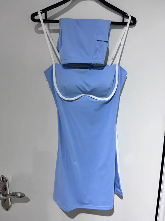 Sean Tsing Tennis Dress Women Sexy Strap Sleeveless Yoga Outdoor Golf