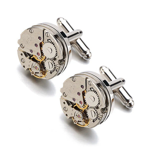 Brand Designer Watch Movement Cufflinks For Mens Business Wedding