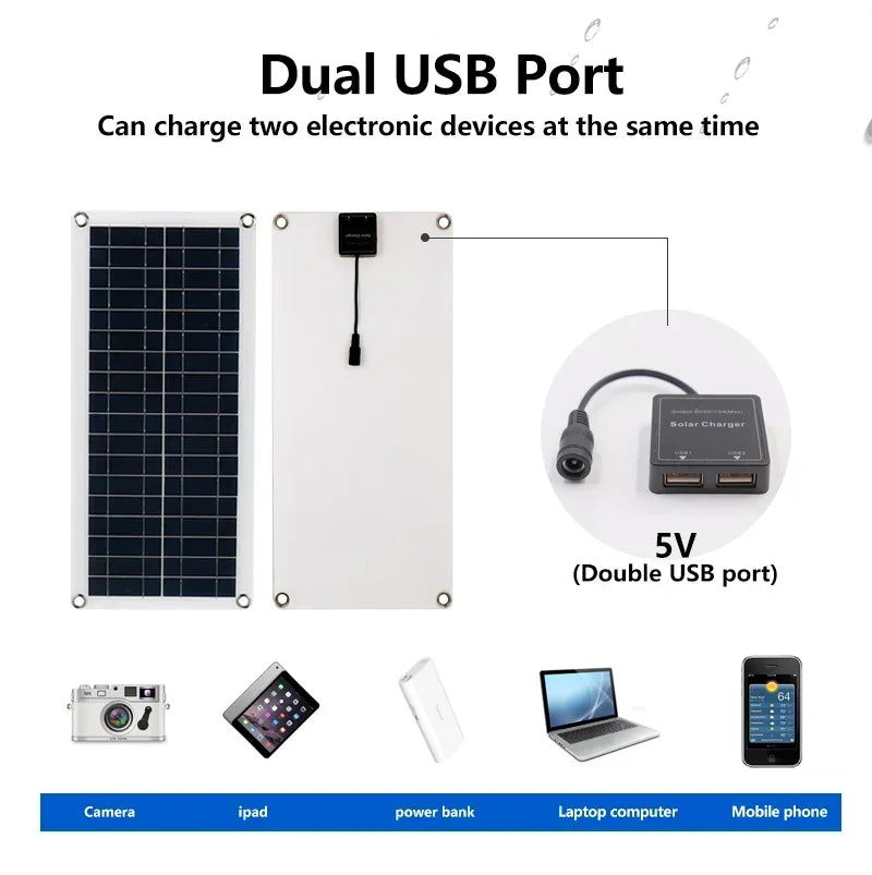 20W-1000W Solar Panel 12V Solar Cell 100A Controller Solar Panel for