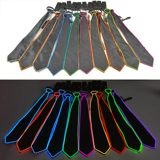 light up Men's hat and tie Led luminous Funny hat glowing Top Hat for Fluorescent club dance show props performances costumes