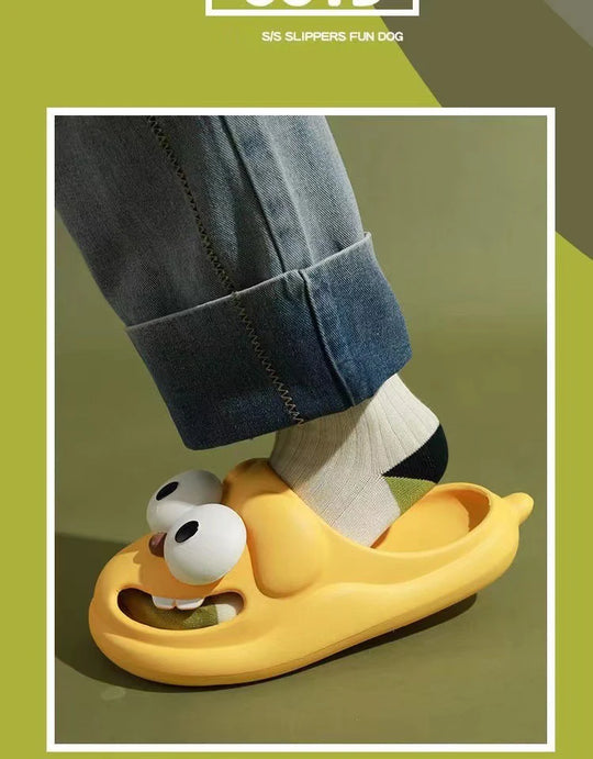 Eyeshine Large Eye Women Slippers Waterproof Lightweight Shower Sandals Fashion House Slippers Lovely Cozy Unisex Cartoon Slipper