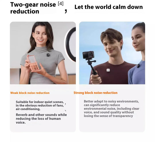 DJI Mic Mini 2TX 1RX add Charging Case Two-Level Active Noise Cancelling 48-Hour Operation High-Quality Audio Stable Transmissio