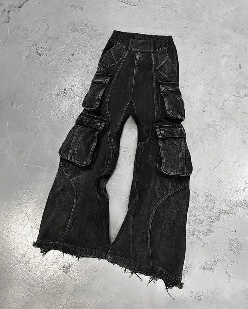 Black Ripped Y2k Baggy Jeans Harajuku Hip Hop High Waist Denim Pants