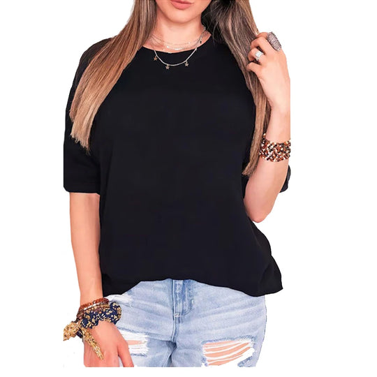 Rhinestone Letter T-Shirt Women O-neck Short Sleeve Women's Tshirts