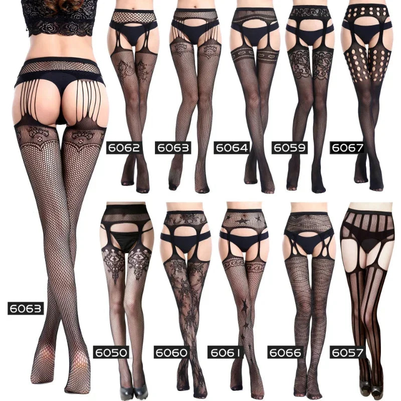 Hot Sexy Erotic Lingerie See Through Open Crotch Pantyhose Tights