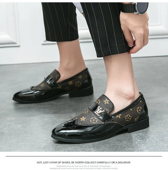 Summer British Slip-On Small Leather Shoes for Men, Lazy Korean Style Versatile Casual Leather Shoes for Men, Business Men's Sho