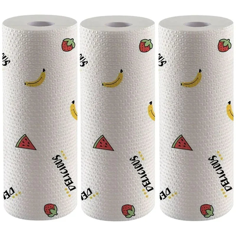 500/50pcs Reusable Paper Towel Kitchen Disposable Rags Non-Woven Cleaning Cloths Washing Dishcloths Rag Cloth Towels Non-stick Scouring Pads