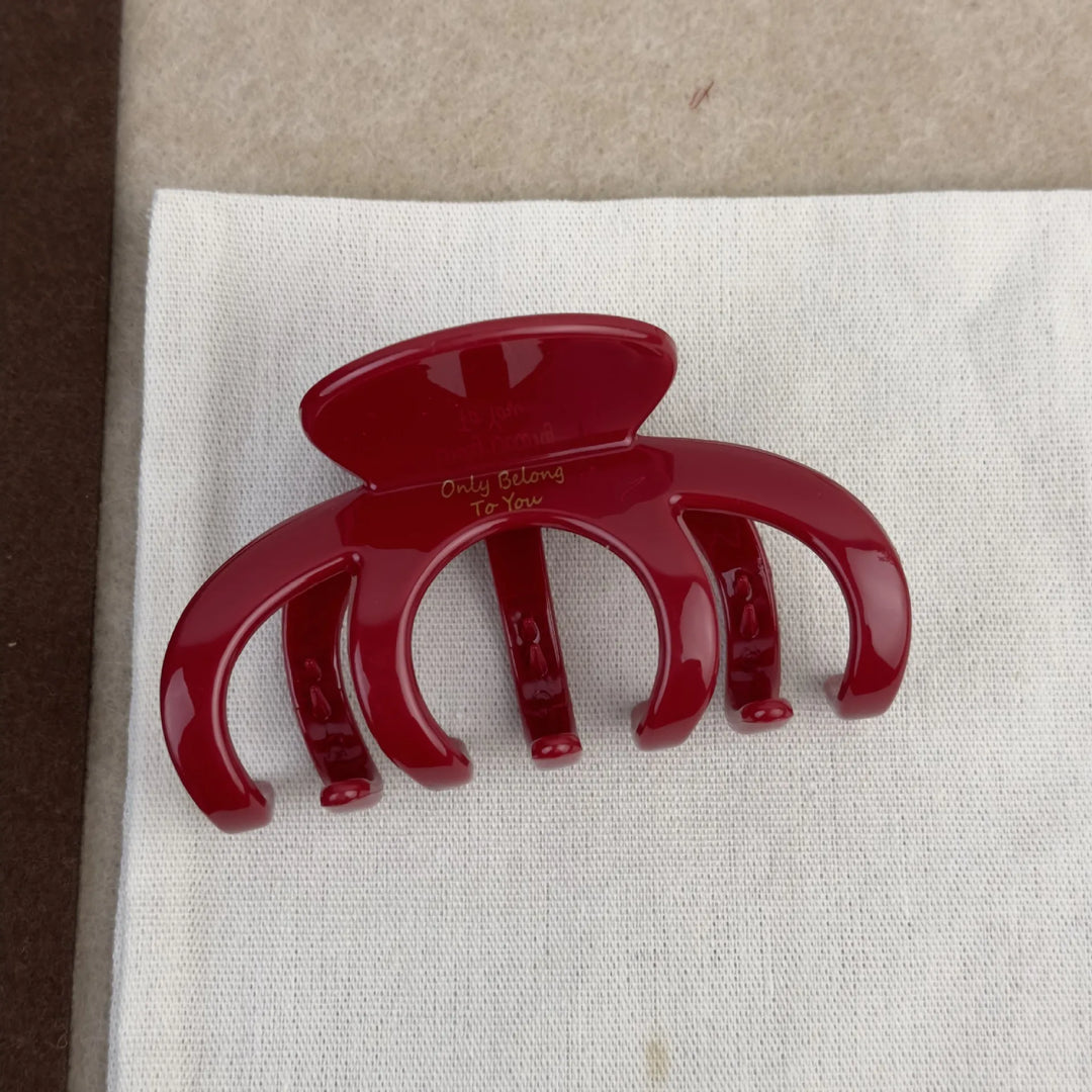 French Red Collection! Large Grip Letters Gold Label Back Head Updo
