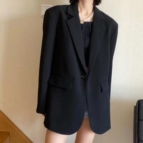 Solid Color Suit Commuting Jacket Female Korean Autumn Spring 2024 New